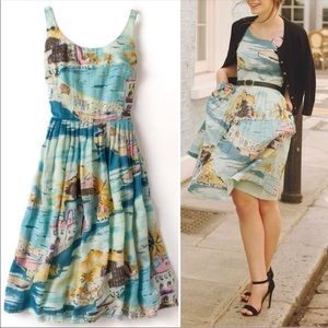 Boden Multicolor Scenic Print Dress